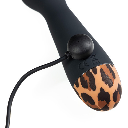 Sex Kitten Black Leopard charging with magnetic USB cable